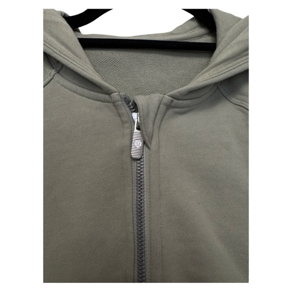 lululemon athletica Hugged-Waist Cotton Zip Up - Green Fern - Picture 3 of 8